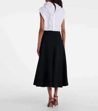 Jacquemus Triangle Midi Skirt Flared Hem In Black