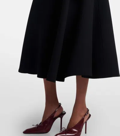 Jacquemus Triangle Midi Skirt Flared Hem In Black