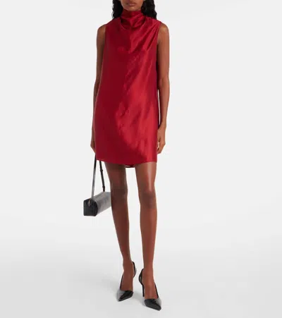 Khaite Womens Crimson Daria Sleeveless Woven Mini Dress In Red