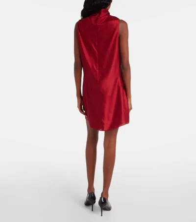 Khaite Womens Crimson Daria Sleeveless Woven Mini Dress In Red
