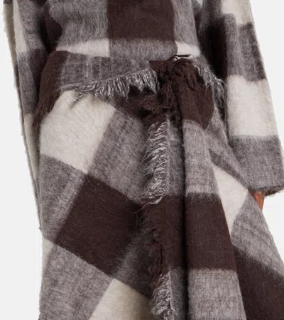 Proenza Schouler Kai Checked Alpaca And Wool-blend Miniskirt In Multi