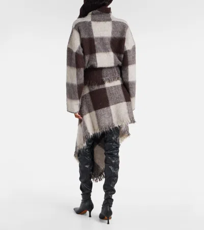 Proenza Schouler Kai Checked Alpaca And Wool-blend Miniskirt In Multi
