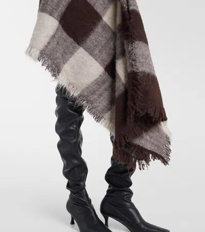 Proenza Schouler Kai Checked Alpaca And Wool-blend Miniskirt In Multi