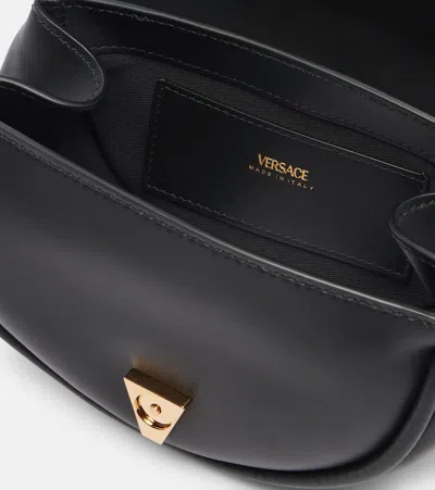 Versace Virtus Small Shoulder Bag In Black