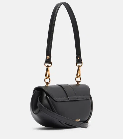 Versace Virtus Small Shoulder Bag In Black