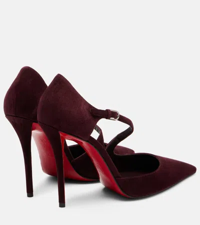 Christian Louboutin Ziggyta Pointed Toe Stiletto Pumps In Burgundy