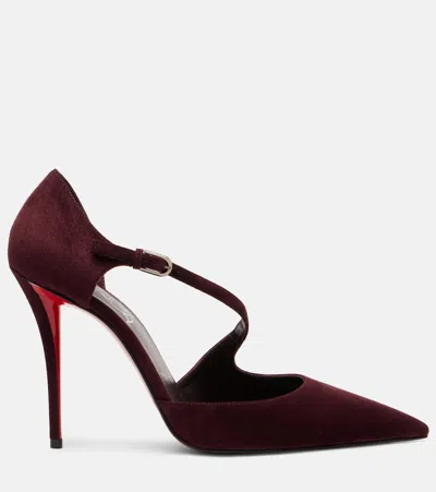 Christian Louboutin Ziggyta Pointed Toe Stiletto Pumps In Burgundy
