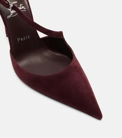 Christian Louboutin Ziggyta Pointed Toe Stiletto Pumps In Burgundy