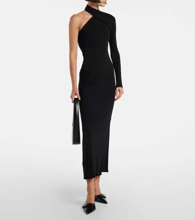 Courrèges Black Viscose Cocktail Dress In Black