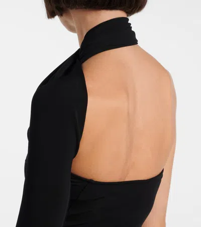 Courrèges Black Viscose Cocktail Dress In Black