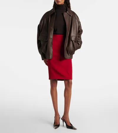 Saint Laurent Jeanne Slingback Pumps In Glazed Leather With Metal Toe Shoes In Black