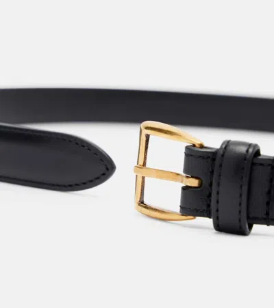 Saint Laurent Fine Ceinture Belt In Black
