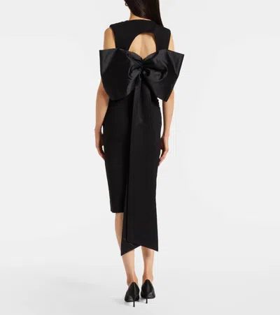 Dorothee Schumacher Lightweight Punto Milano Dress With Maxi Bow In Black