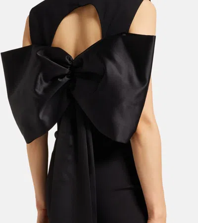 Dorothee Schumacher Lightweight Punto Milano Dress With Maxi Bow In Black