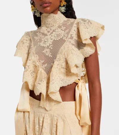 HYPNOTIC荷叶边蕾丝上衣