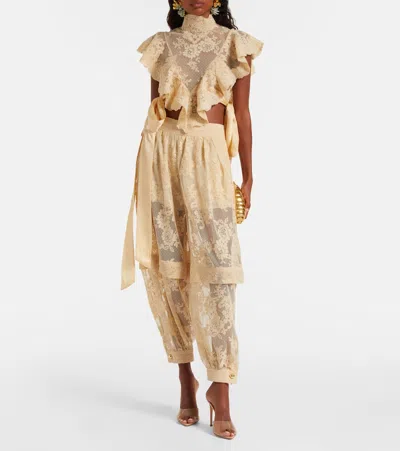 HYPNOTIC荷叶边蕾丝上衣