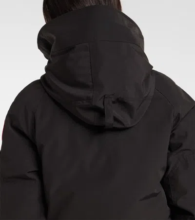 Canada Goose Chilliwack Hooded Shell Down Bomber Jacket In Black