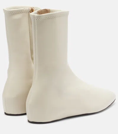 Herbert Levine All In All Leather Ankle Boots In White
