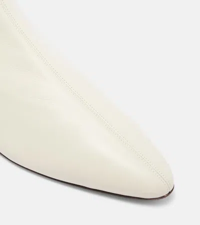 Herbert Levine All In All Leather Ankle Boots In White