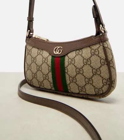 Gucci Ophidia Mini Gg Shoulder Bag In Neutral