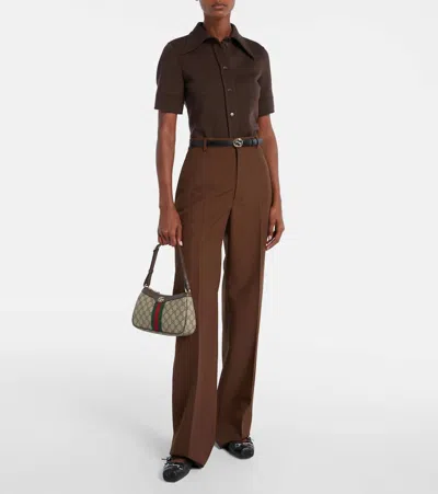 Gucci Ophidia Small Gg Shoulder Bag In Sand