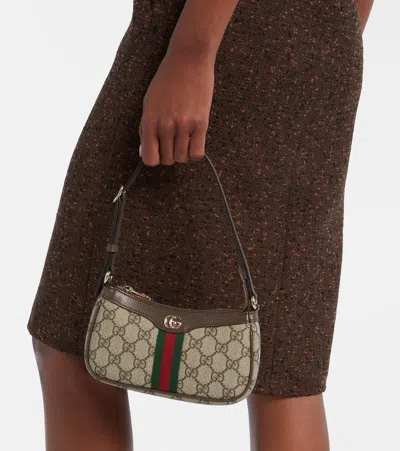Gucci Ophidia Mini Gg Shoulder Bag In Neutral