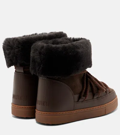 Inuikii Classic High Leather And Suede Snow Boots In Multi