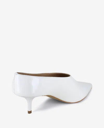 Kenneth Cole Linxie Patent High Vamp Pump In White
