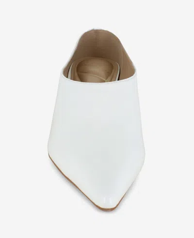 Kenneth Cole Linxie Patent High Vamp Pump In White