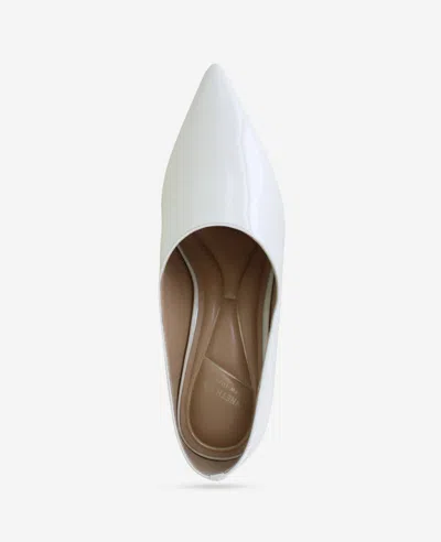 Kenneth Cole Linxie Patent High Vamp Pump In White
