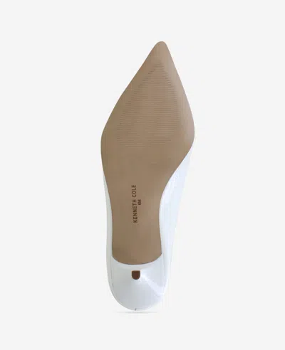 Kenneth Cole Linxie Patent High Vamp Pump In White