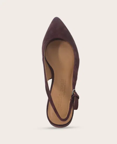 Gentle Souls Georgia Slingback Pointed Toe Pump In Burgundy