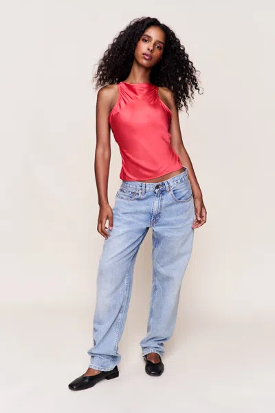 Danielle Guizio Ny Regine Cowl Neck Top In Pink