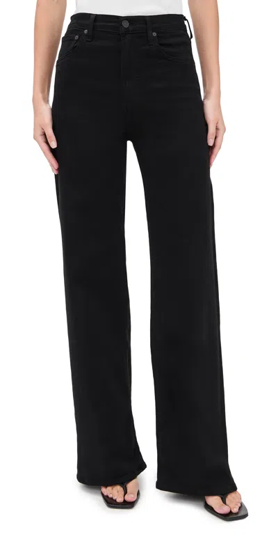 Citizen Of Humanity Annina High-rise Wide-leg Jeans In Black
