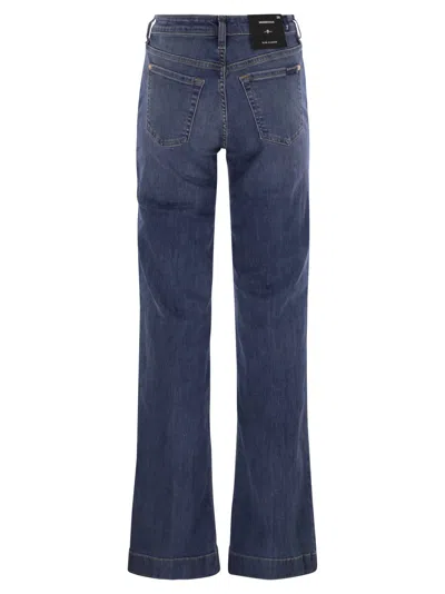 7 For All Mankind Modern Dojo High Waisted Flared Jeans In Blue