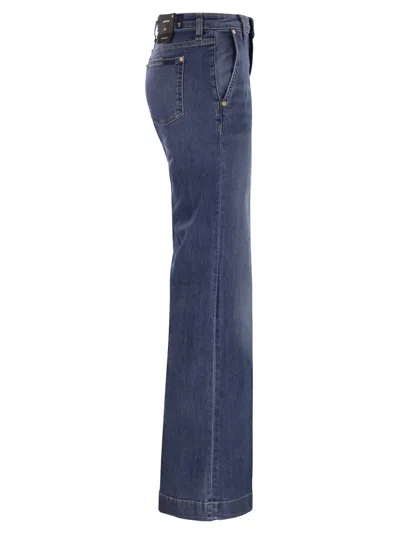 7 For All Mankind Modern Dojo High Waisted Flared Jeans In Blue