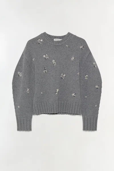 Simkhai Coraline Beaded Sweater In Gray
