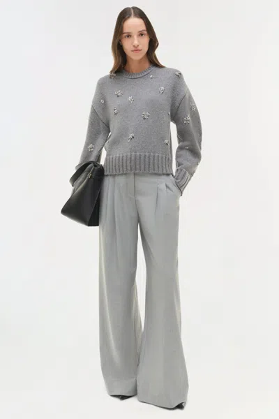 Simkhai Coraline Beaded Sweater In Gray