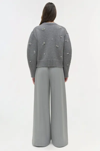 Simkhai Coraline Beaded Sweater In Gray