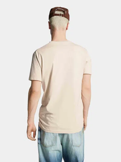 Dsquared2 Mens Light Beige Logo Graphic-print Cool-fit Cotton T-shirt In Neutral