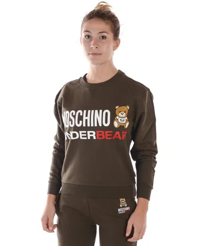 Moschino Logo Printed Sweater In Brown