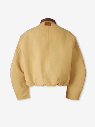 Acne Studios Mens Sand Beige Opado Double Cotton-satin Jacket In Gold
