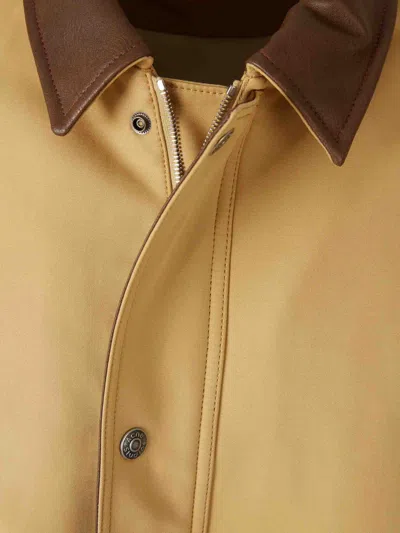 Acne Studios Mens Sand Beige Opado Double Cotton-satin Jacket In Gold