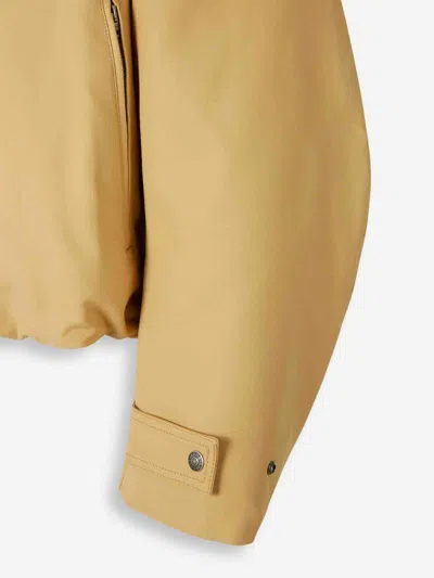 Acne Studios Mens Sand Beige Opado Double Cotton-satin Jacket In Gold