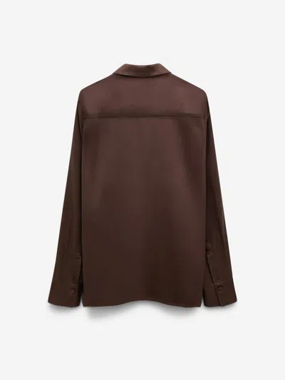 Dorothee Schumacher Popover Blouse In Silk Satin In Brown