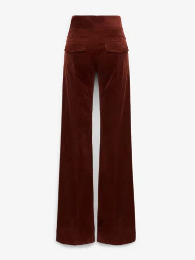 Dorothee Schumacher Twisted Structure Corduroy Flared Pants In Brown