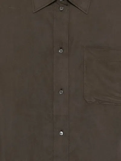 Soeur Relaxed Fit Brown Shirt With Classic Collar In Brown