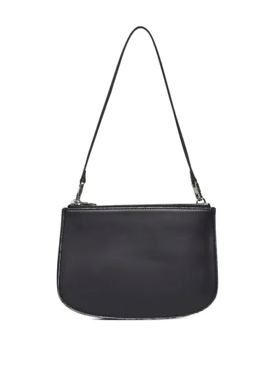 Diesel 1dr Twin Embossed-logo Shoulder Bag In Black