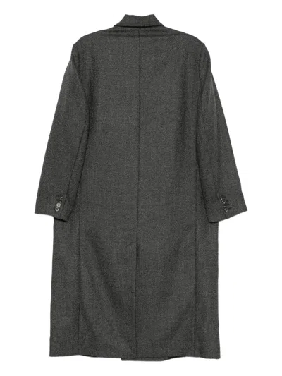 Soeur Double-breasted Wool Coat In Black