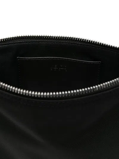 Kenzo Tiger Motif Clutch Bag With Wrist Strap In Black